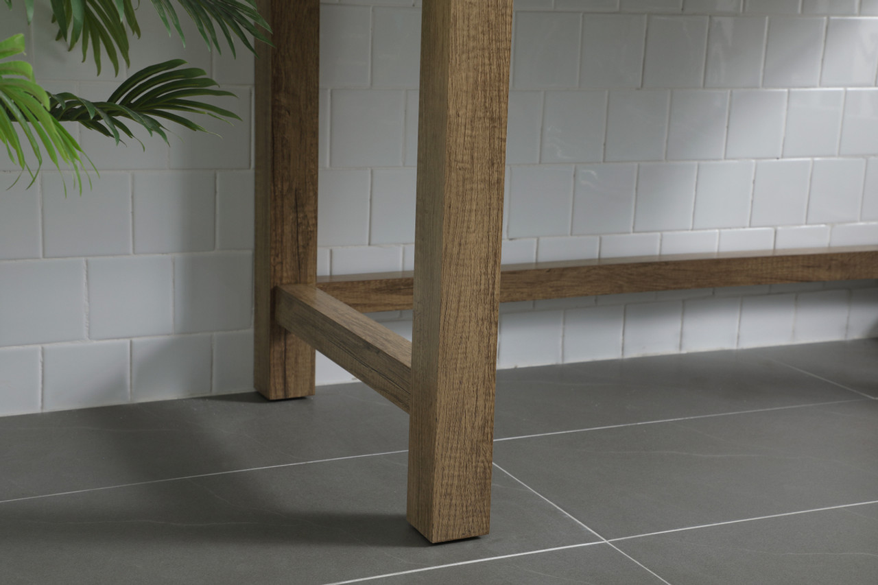 ELEGANT KITCHEN AND BATH VF14848NT 48 Inch ADA Compliant Bathroom Vanity In Natural Oak