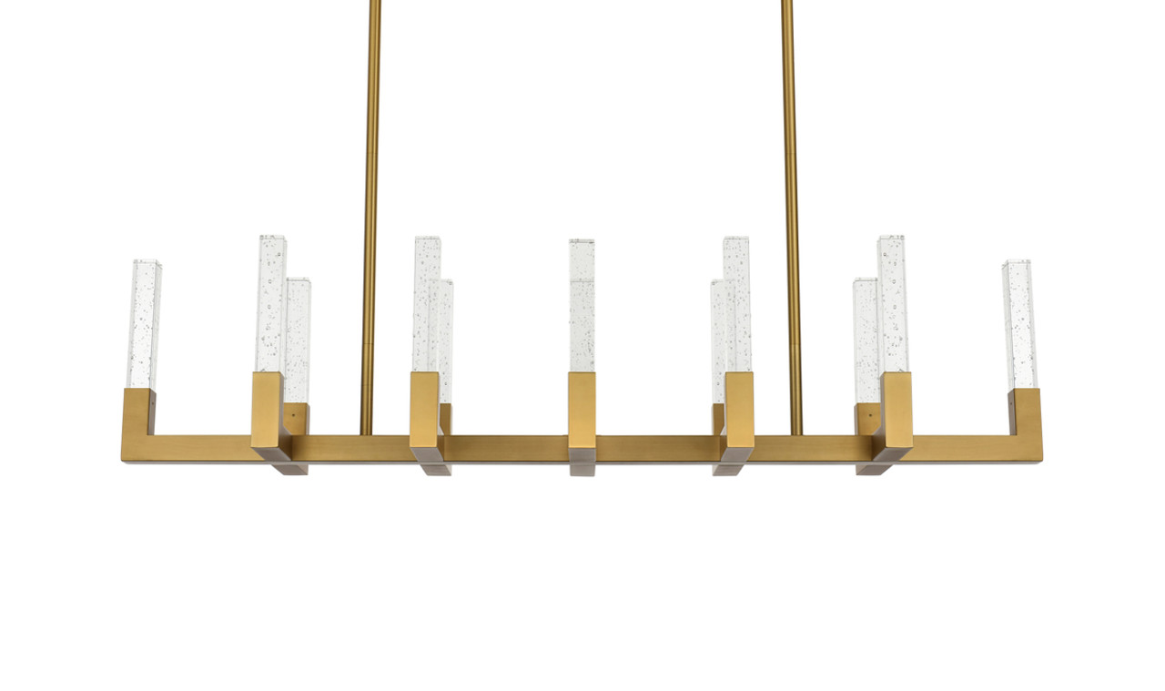 ELEGANT LIGHTING 1030G54SG Noemi 54 inch Adjustable LED Pendant in Satin Gold