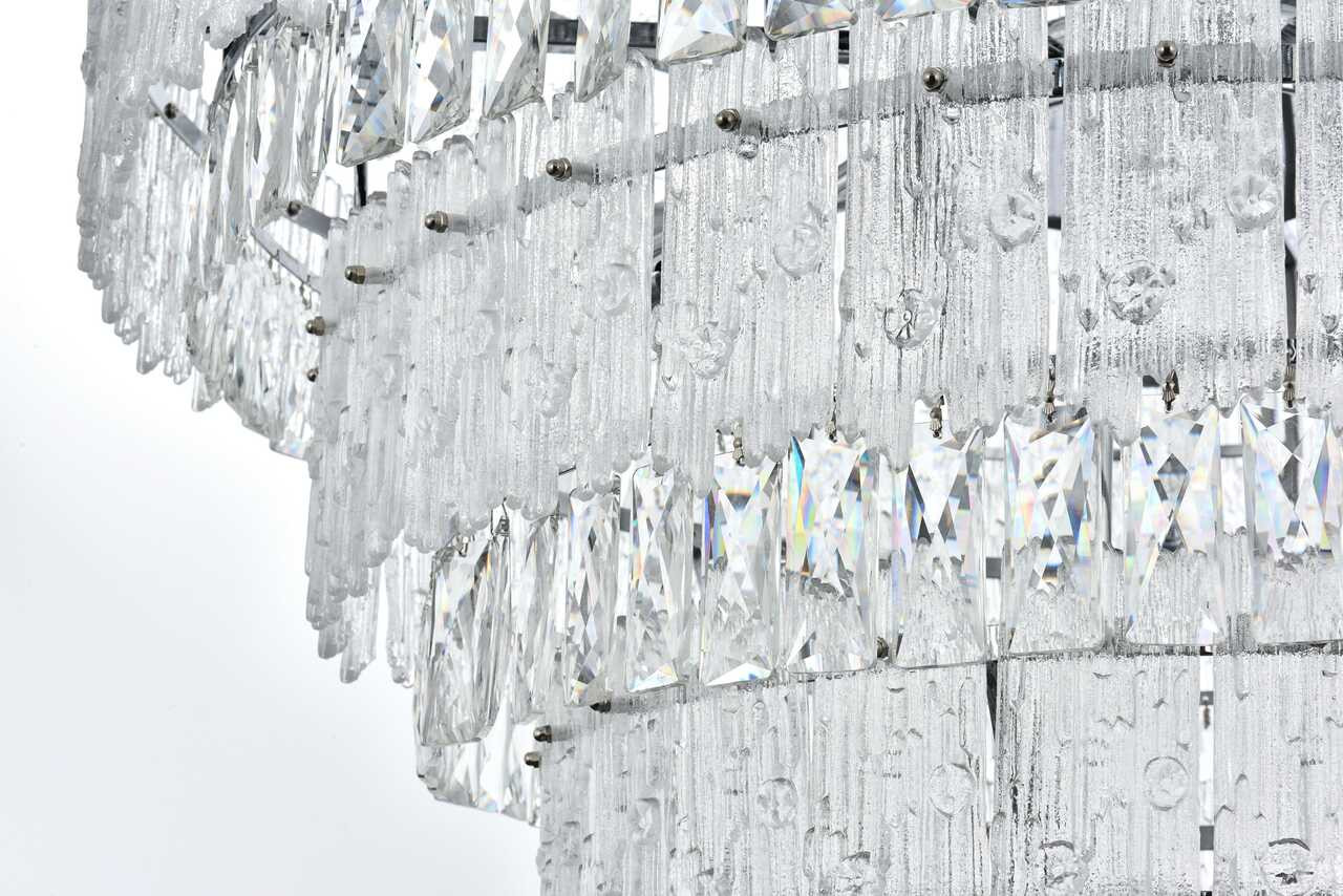ELEGANT LIGHTING 1780D36C Emilia 36 inch Chandelier in Chrome