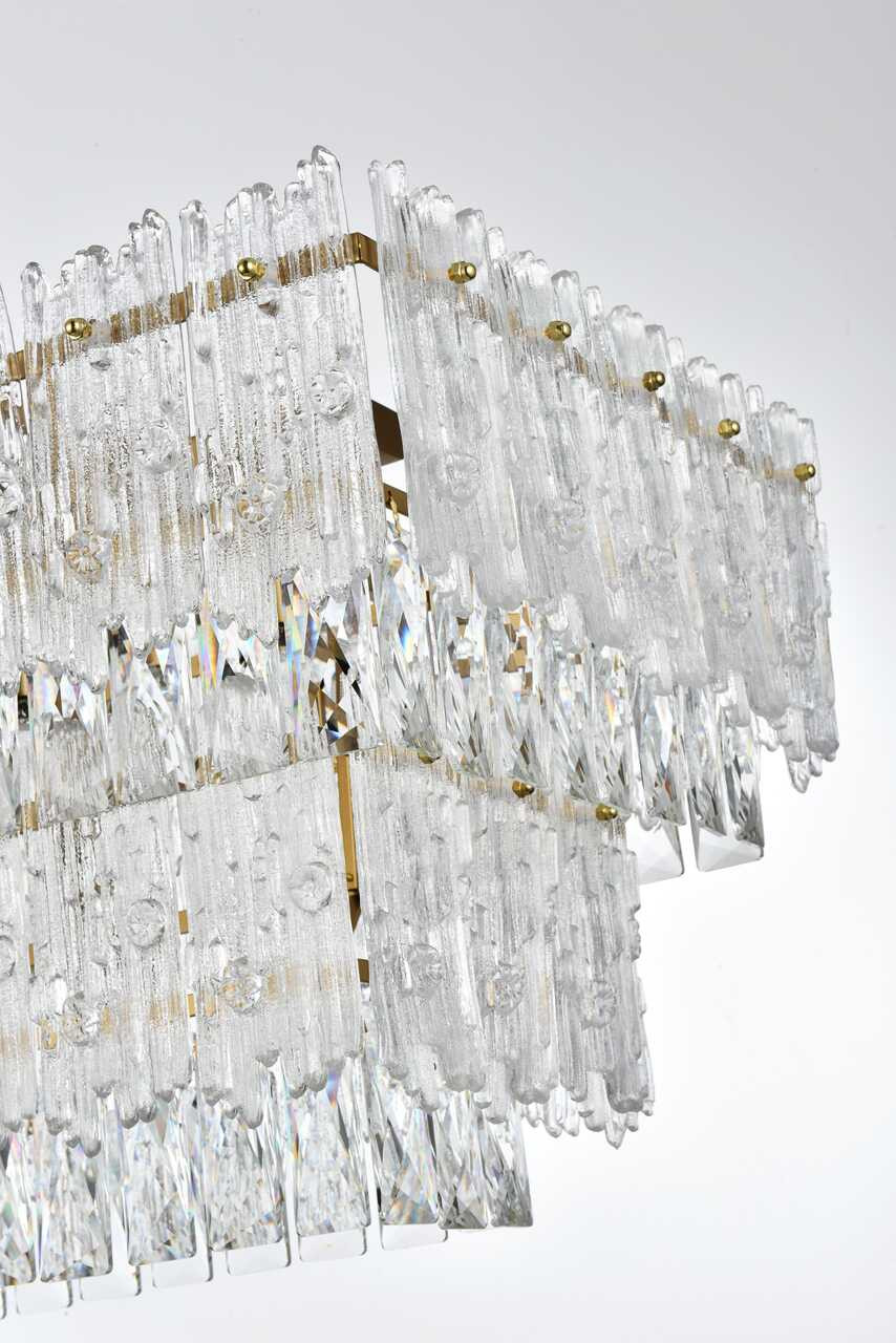 ELEGANT LIGHTING 1780G37SG Emilia 37 inch Chandelier in Satin Gold