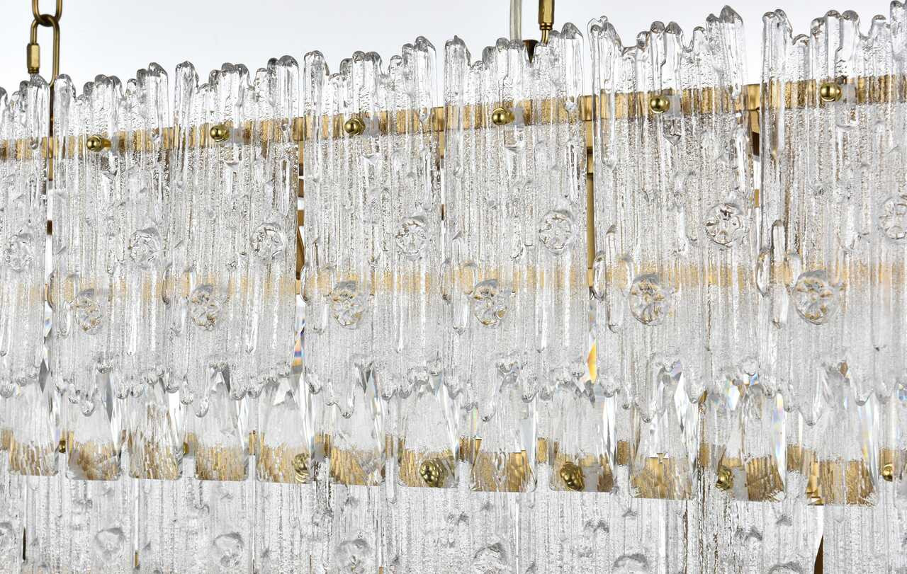 ELEGANT LIGHTING 1780G37SG Emilia 37 inch Chandelier in Satin Gold
