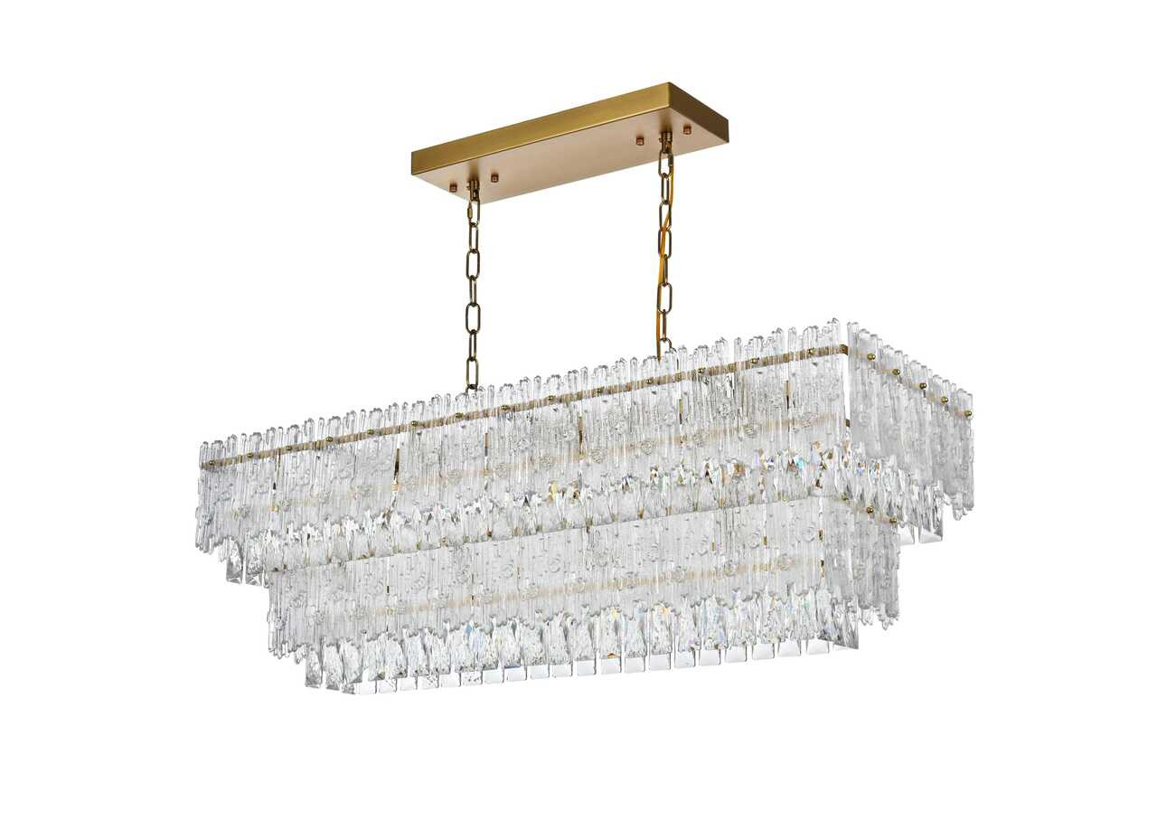 ELEGANT LIGHTING 1780G37SG Emilia 37 inch Chandelier in Satin Gold