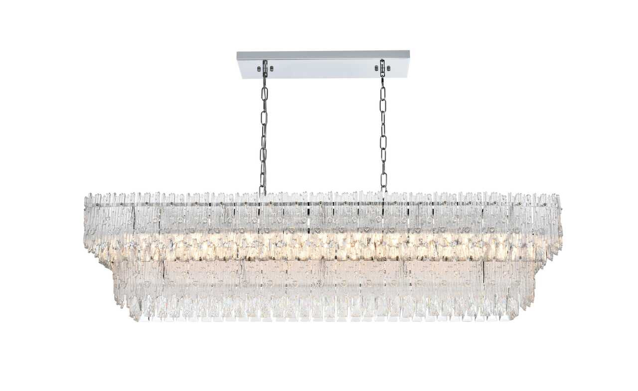 ELEGANT LIGHTING 1780G50C Emilia 50 inch Chandelier in Chrome