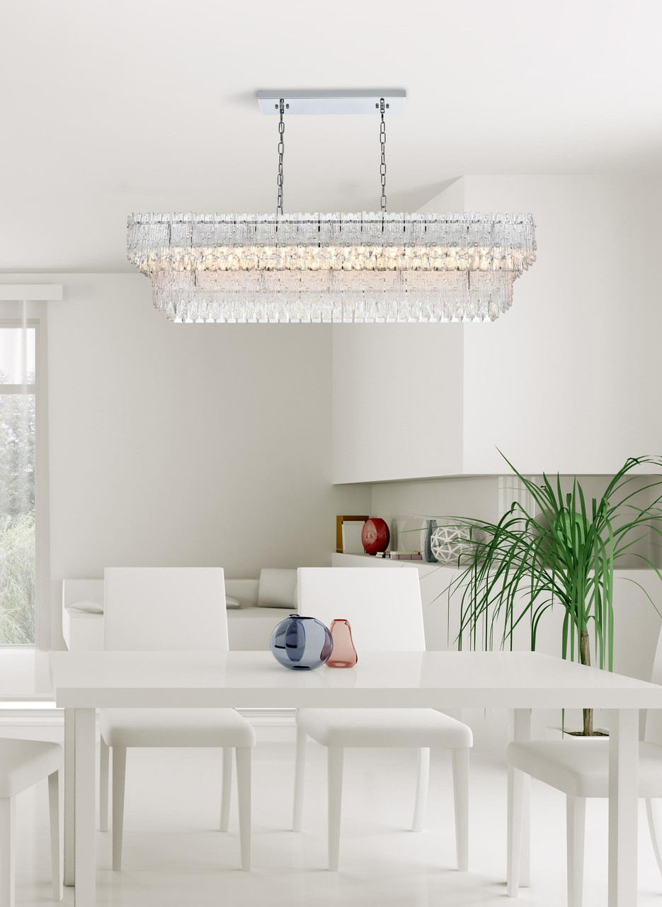 ELEGANT LIGHTING 1780G50C Emilia 50 inch Chandelier in Chrome