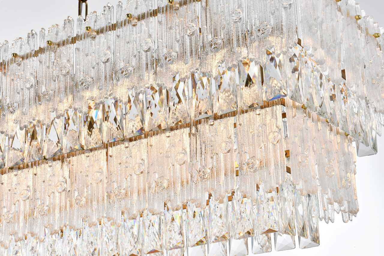 ELEGANT LIGHTING 1780G50SG Emilia 50 inch Chandelier in Satin Gold