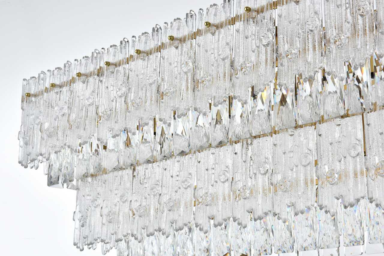 ELEGANT LIGHTING 1780G50SG Emilia 50 inch Chandelier in Satin Gold