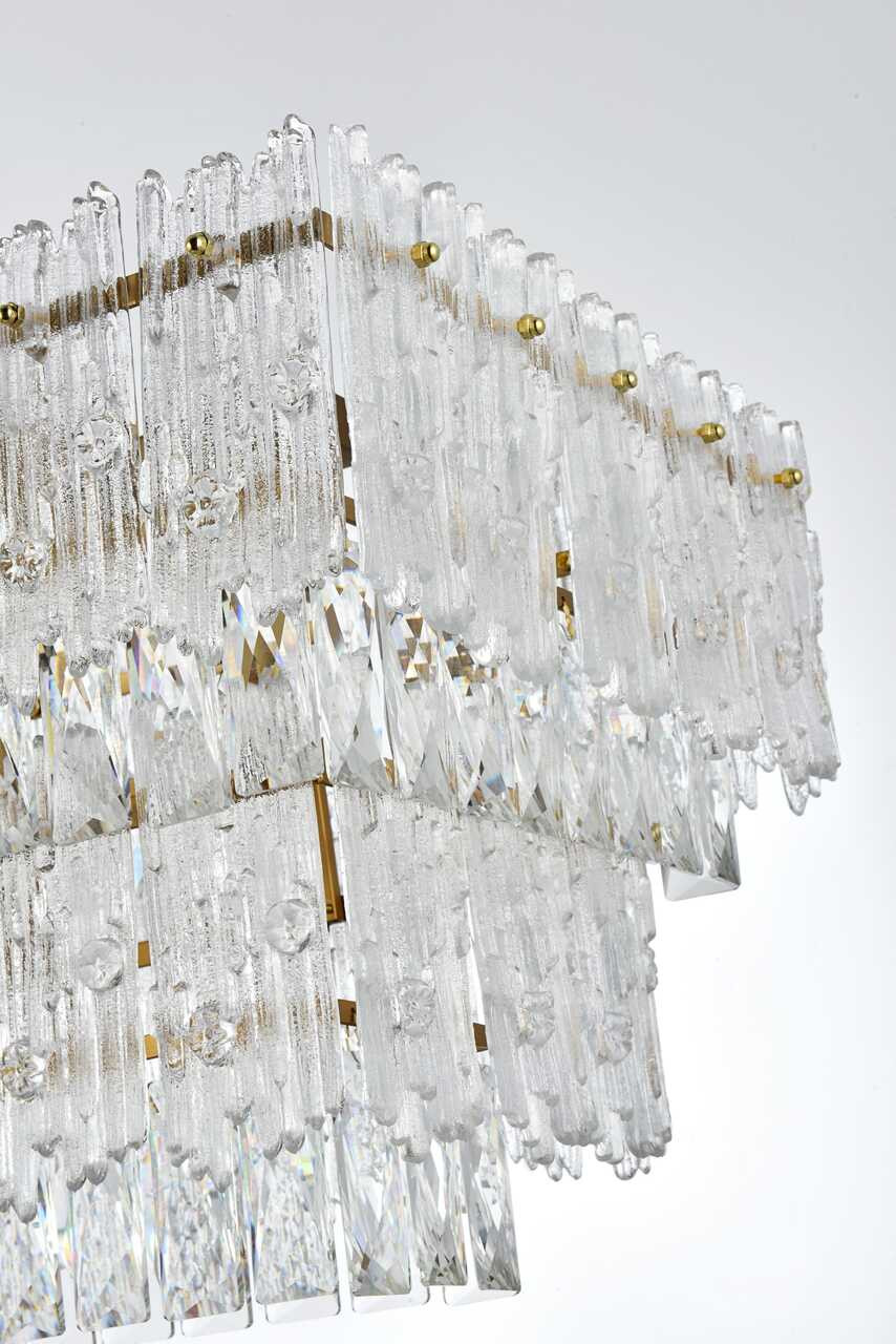 ELEGANT LIGHTING 1780G50SG Emilia 50 inch Chandelier in Satin Gold