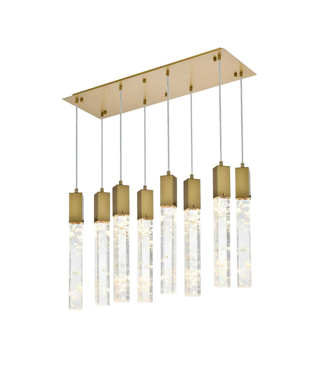 ELEGANT LIGHTING 2088D36SG Aurora 36 inch Pendant in Satin Gold