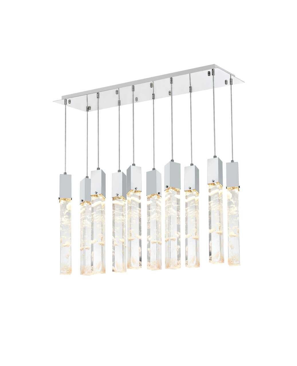 ELEGANT LIGHTING 2088D42C Aurora 42 inch Pendant in Chrome