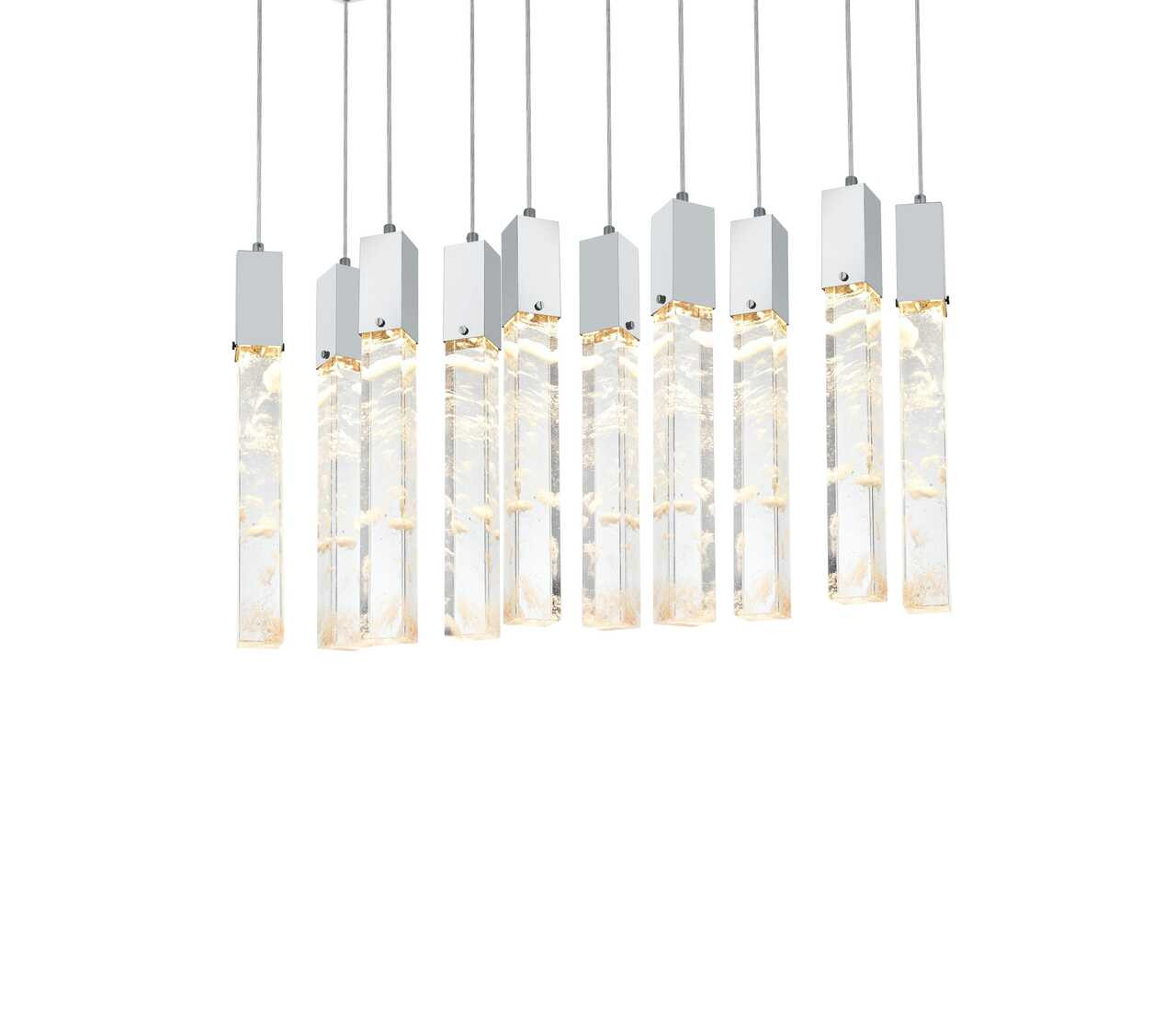 ELEGANT LIGHTING 2088D42C Aurora 42 inch Pendant in Chrome