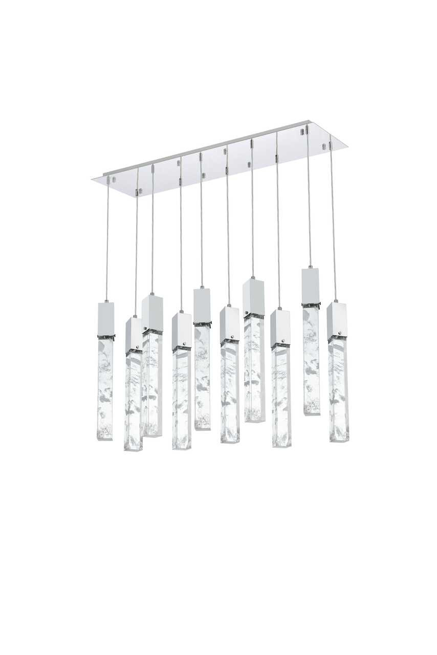 ELEGANT LIGHTING 2088D42C Aurora 42 inch Pendant in Chrome