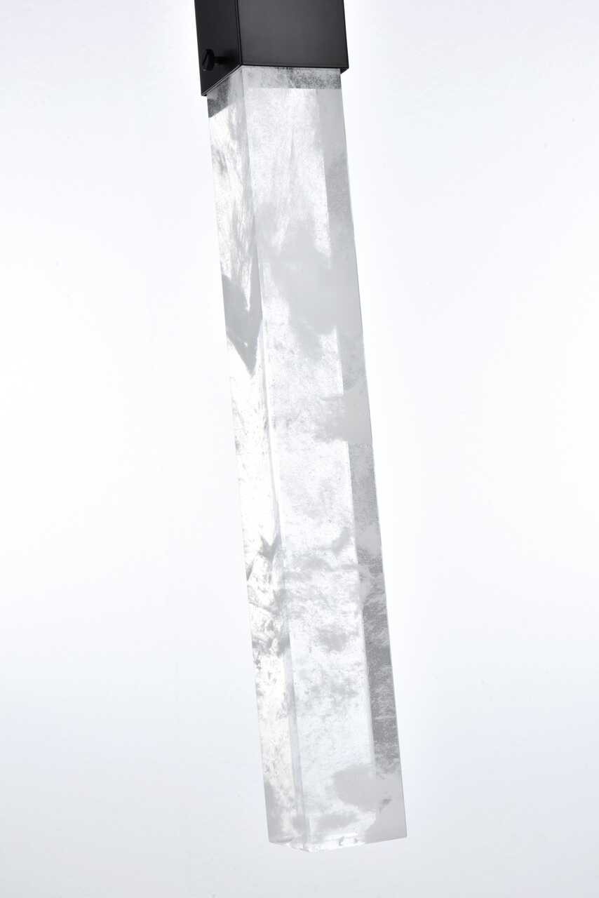 ELEGANT LIGHTING 2088D5BK Aurora 5 inch Pendant in Black