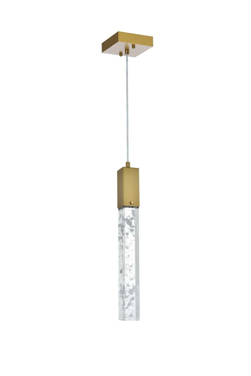 ELEGANT LIGHTING 2088D5SG Aurora 5 inch Pendant in Satin Gold