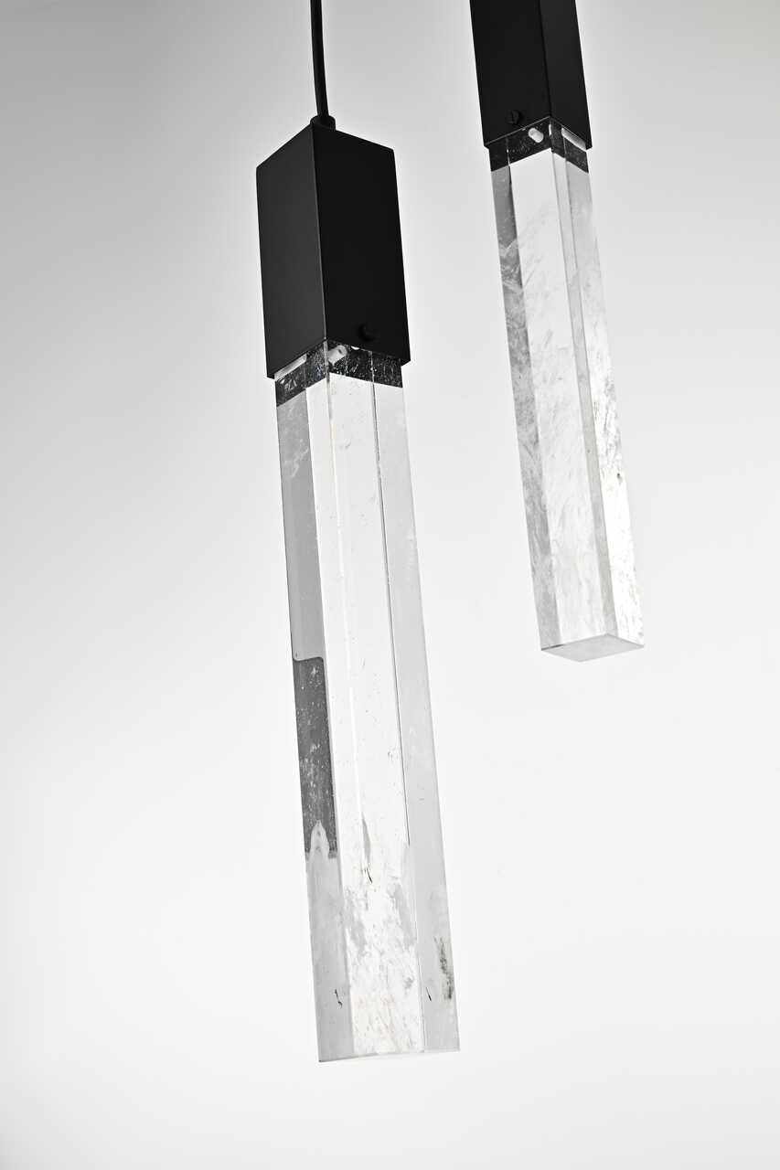 ELEGANT LIGHTING 2088G36BK Aurora 36 inch Chandelier in Black