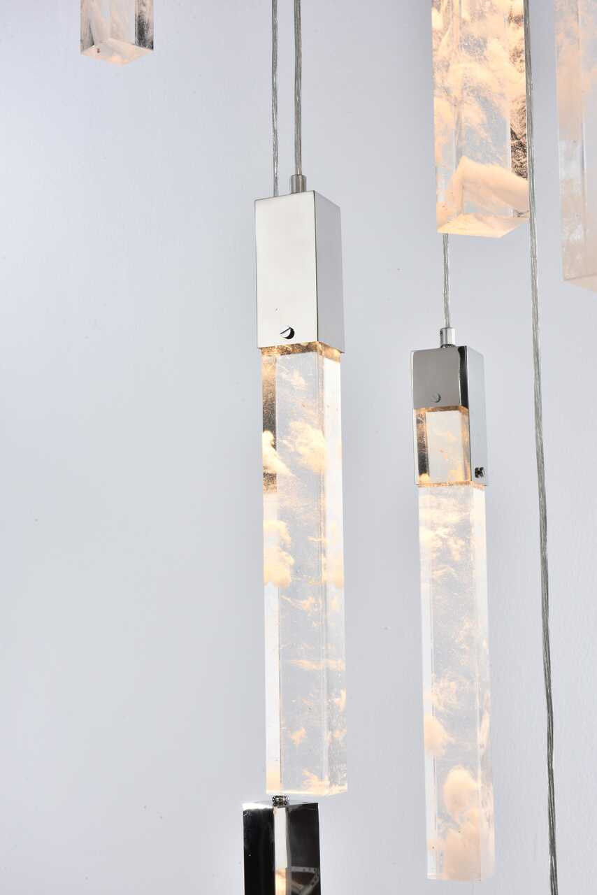 ELEGANT LIGHTING 2089G36C Aurora 36 inch Chandelier in Chrome