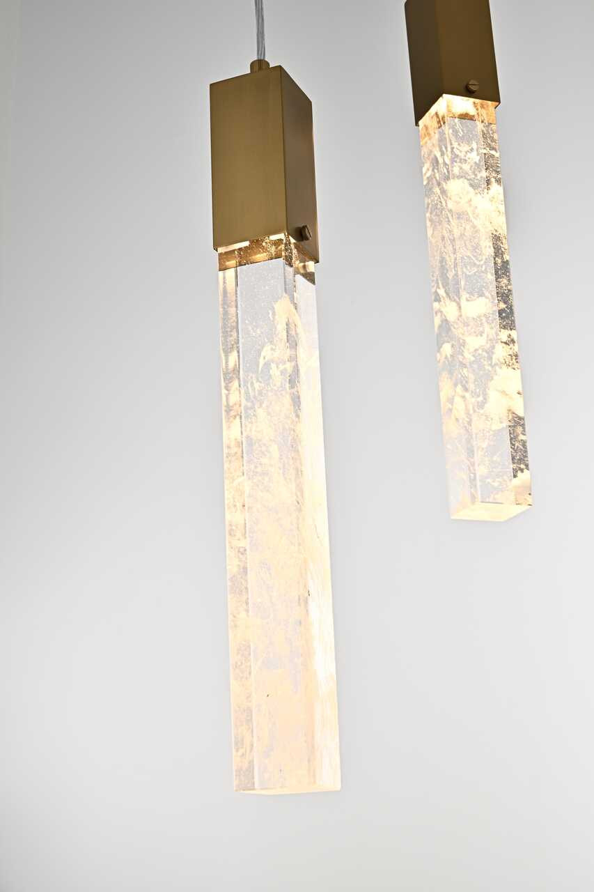 ELEGANT LIGHTING 2089G36SG Aurora 36 inch Chandelier in Satin Gold