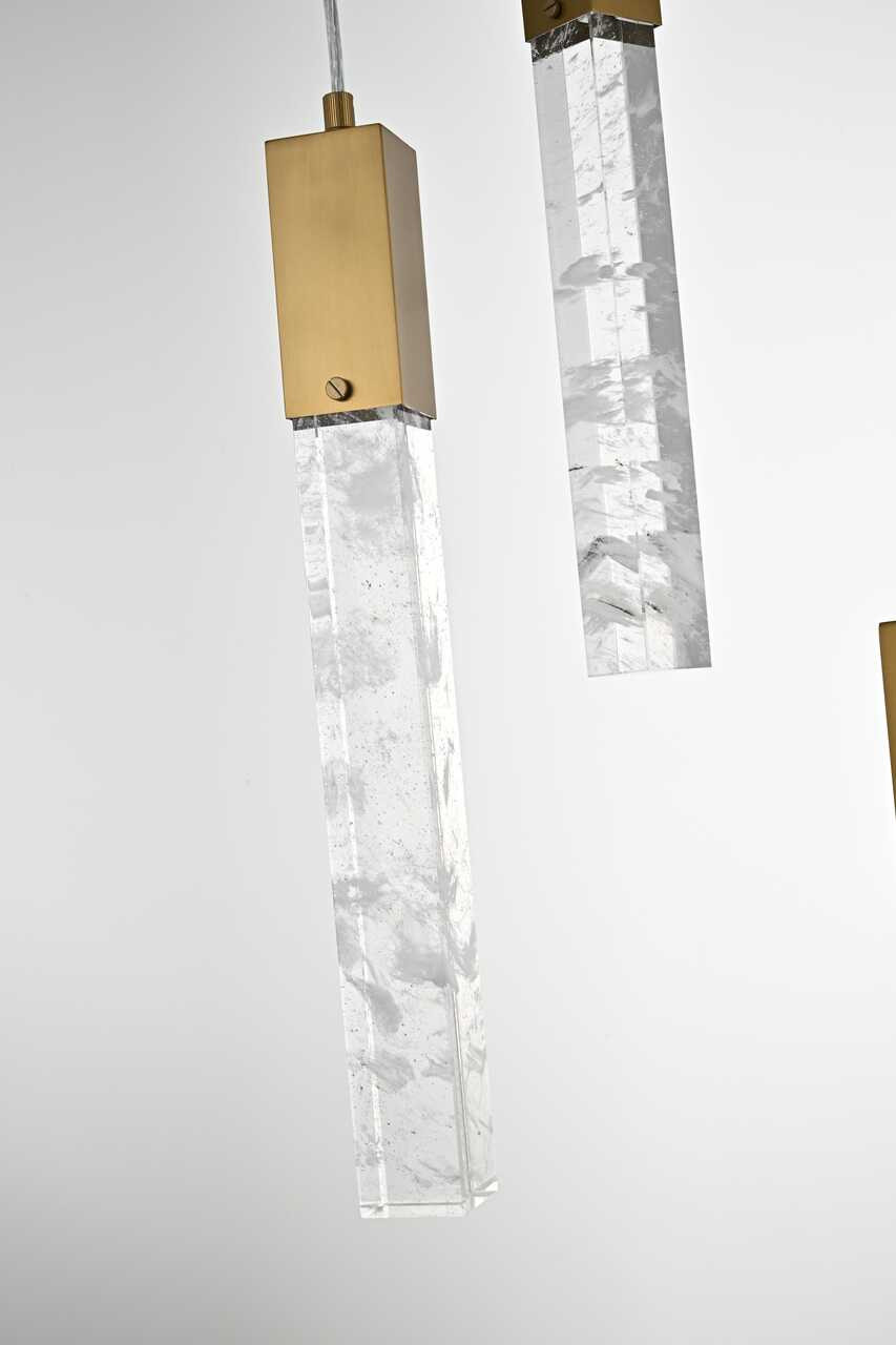 ELEGANT LIGHTING 2089G36SG Aurora 36 inch Chandelier in Satin Gold