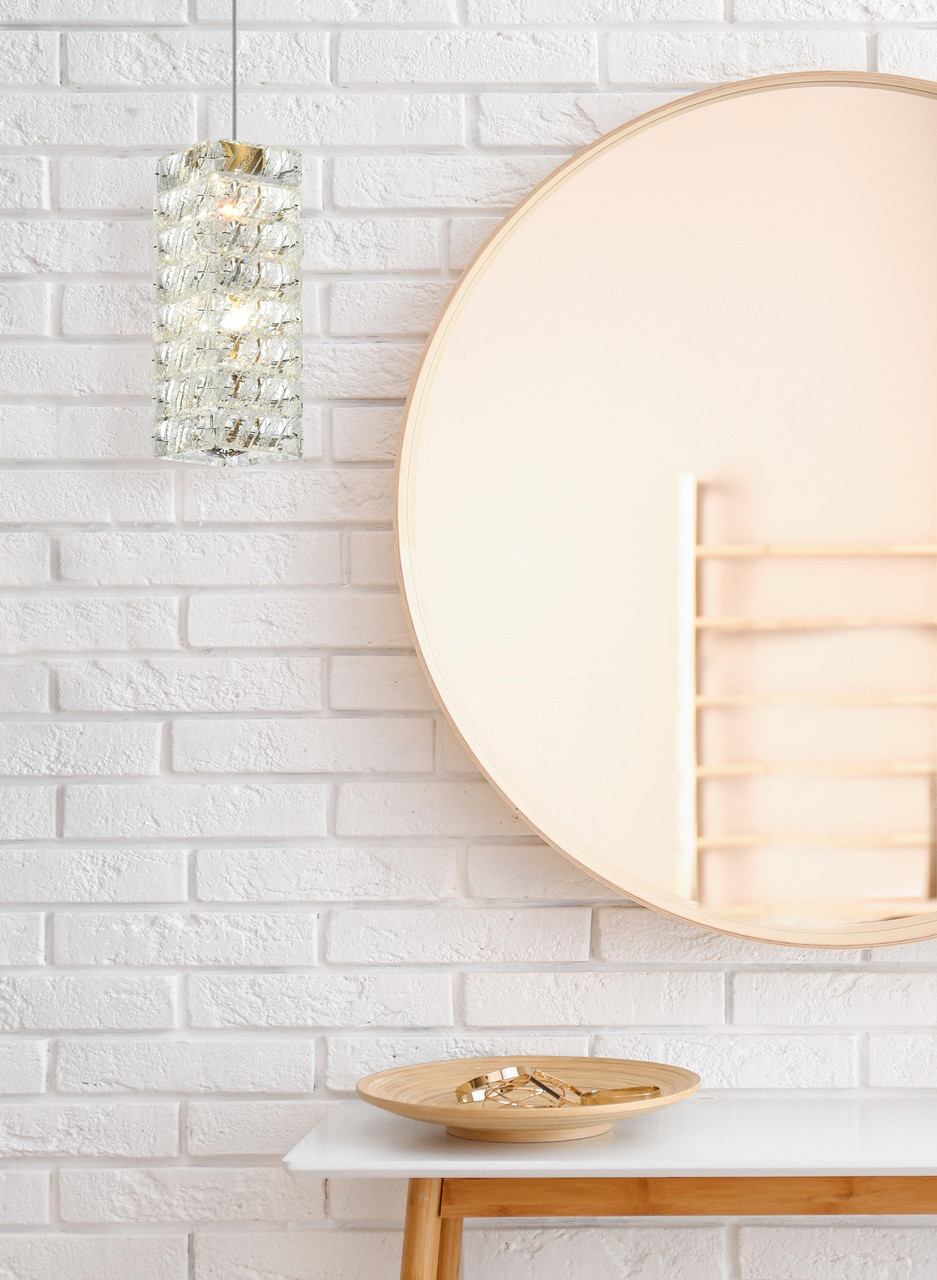 ELEGANT LIGHTING 3680D1SG Aston 6.5 inch LED Pendant in Satin Gold