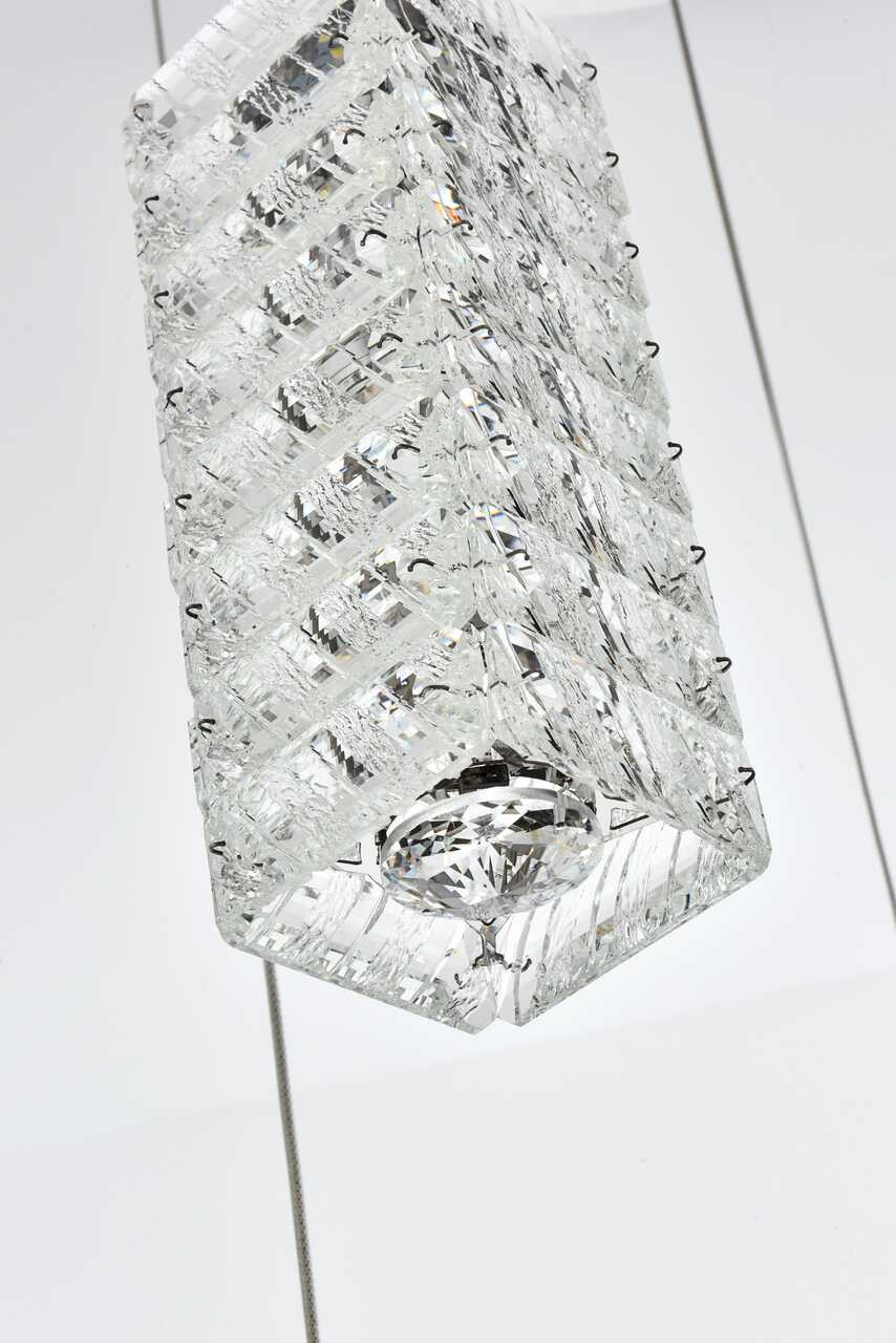 ELEGANT LIGHTING 3680D28C Aston 28 inch LED Pendant in Chrome