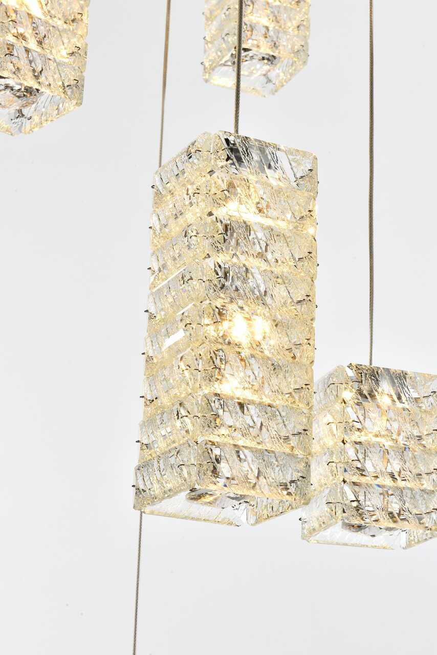 ELEGANT LIGHTING 3680D32C Aston 32 inch LED Pendant in Chrome