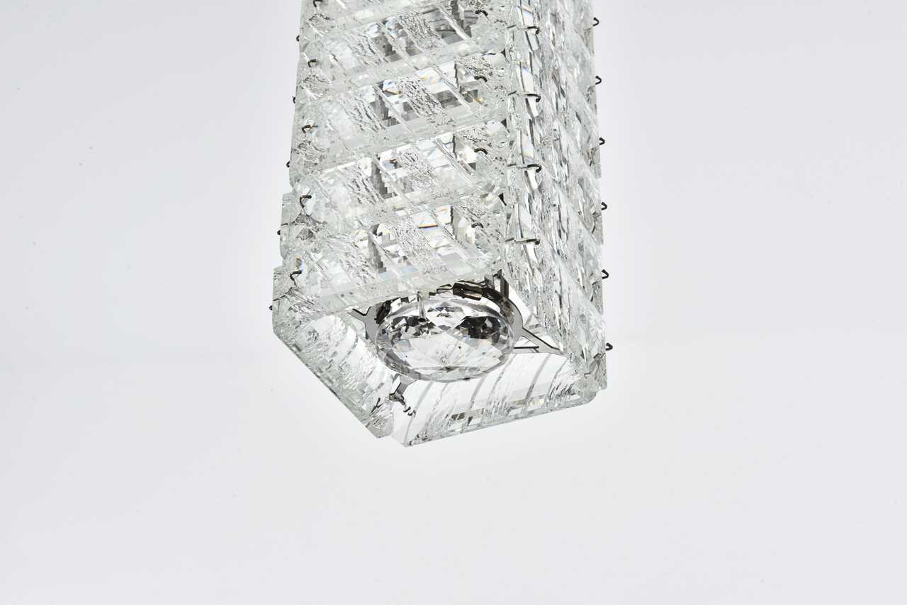 ELEGANT LIGHTING 3680D32C Aston 32 inch LED Pendant in Chrome