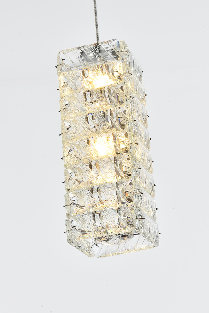 ELEGANT LIGHTING 3680D5C Aston 40 inch LED Pendant in Chrome