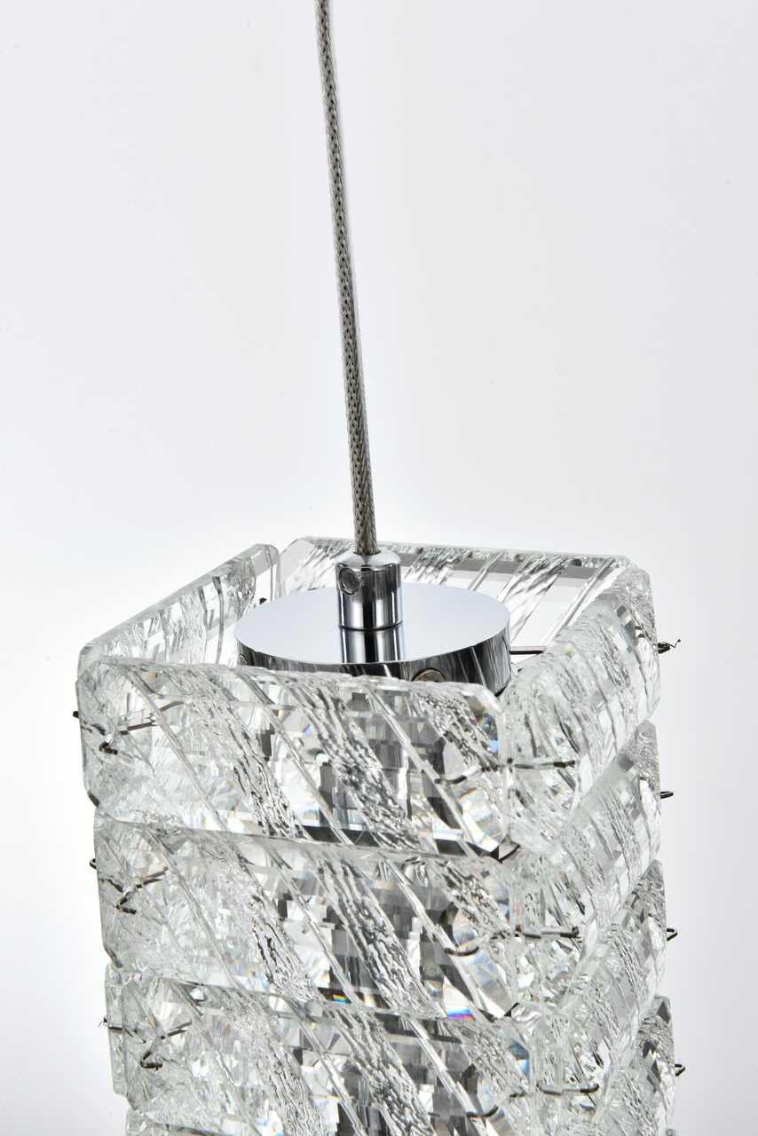 ELEGANT LIGHTING 3680D5C Aston 40 inch LED Pendant in Chrome