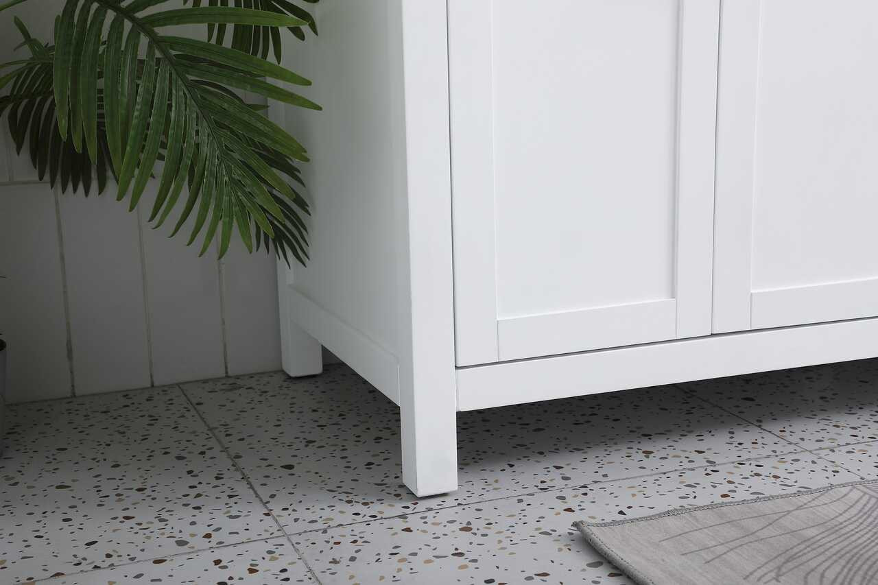 ELEGANT KITCHEN AND BATH VF23372DWH 72 Inch Double Bathroom Vanity In White