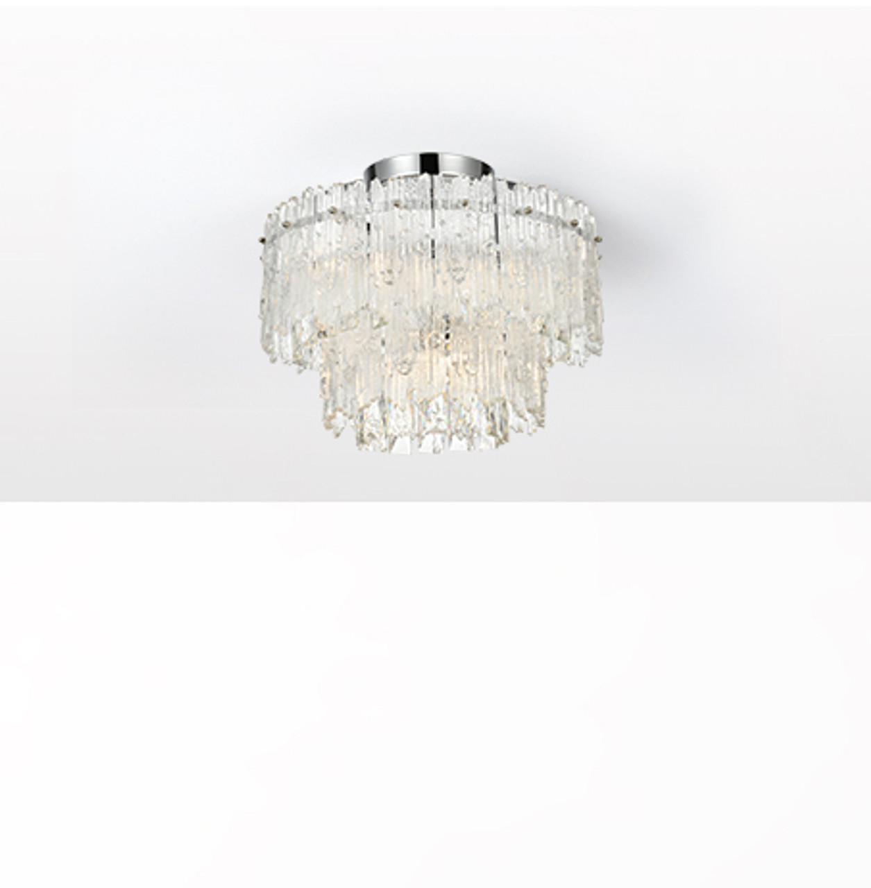ELEGANT LIGHTING 1780F15C Emilia 15 inch Flush Mount Light  in Chrome
