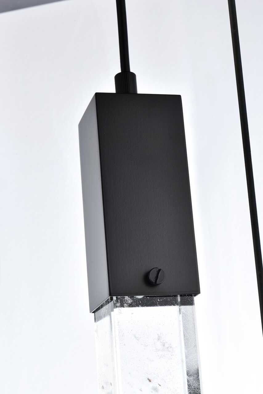 ELEGANT LIGHTING 2088D16BK Aurora 16 inch Pendant in Black
