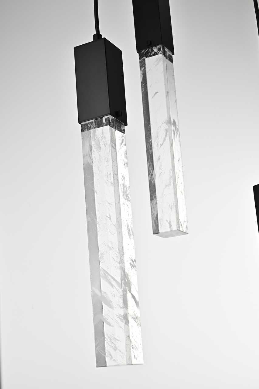 ELEGANT LIGHTING 2088D16BK Aurora 16 inch Pendant in Black