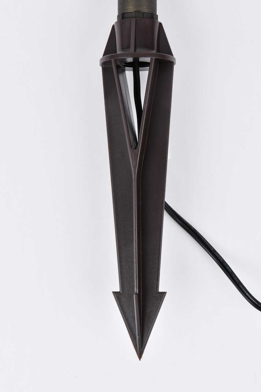 ELITCO LIGHTING C050-DB Outdoor 12V Cast Brass spot light 1.75 inch Wide x 4.5 inch High in Dark Bronze