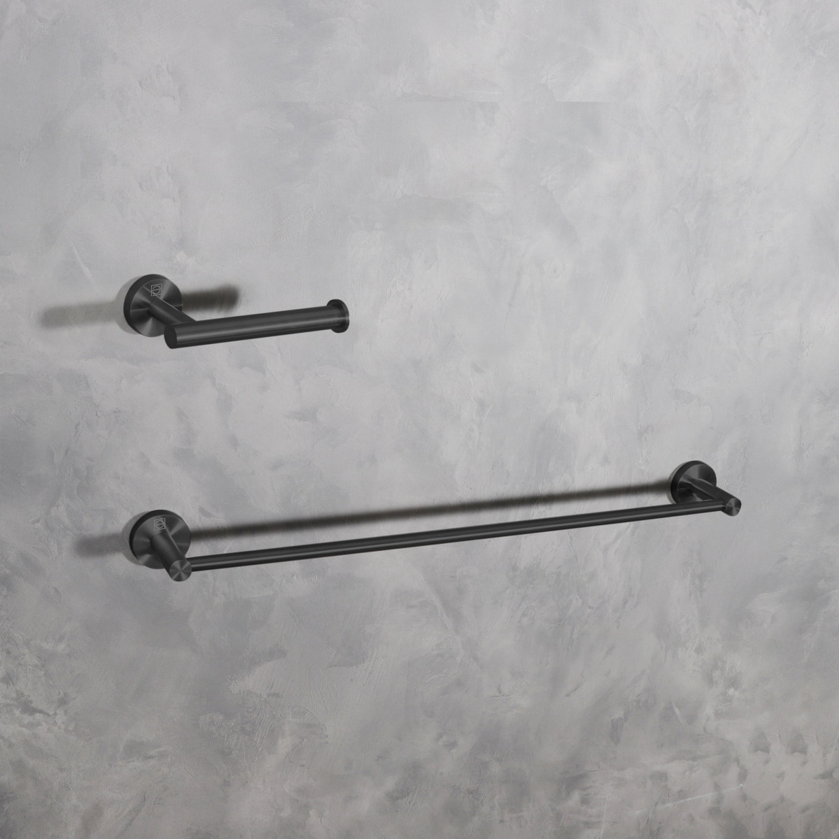 ELEGANT KITCHEN AND BATH HWB-11S2MBK Alma 2-Piece Bathroom Hardware Set in Matte Black