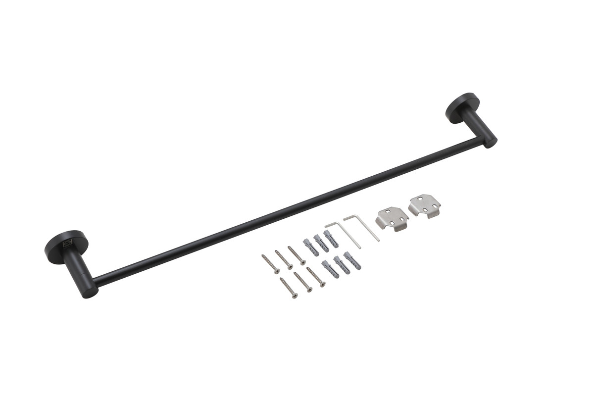 ELEGANT KITCHEN AND BATH HWB-11S2MBK Alma 2-Piece Bathroom Hardware Set in Matte Black
