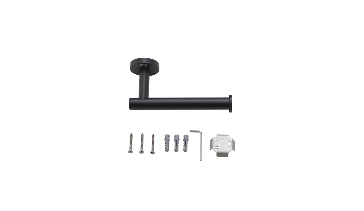 ELEGANT KITCHEN AND BATH HWB-11S2MBK Alma 2-Piece Bathroom Hardware Set in Matte Black
