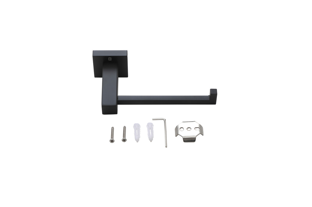 ELEGANT KITCHEN AND BATH HWB-12S3HMBK Isla 3-Piece Bathroom Hardware Set in Matte Black
