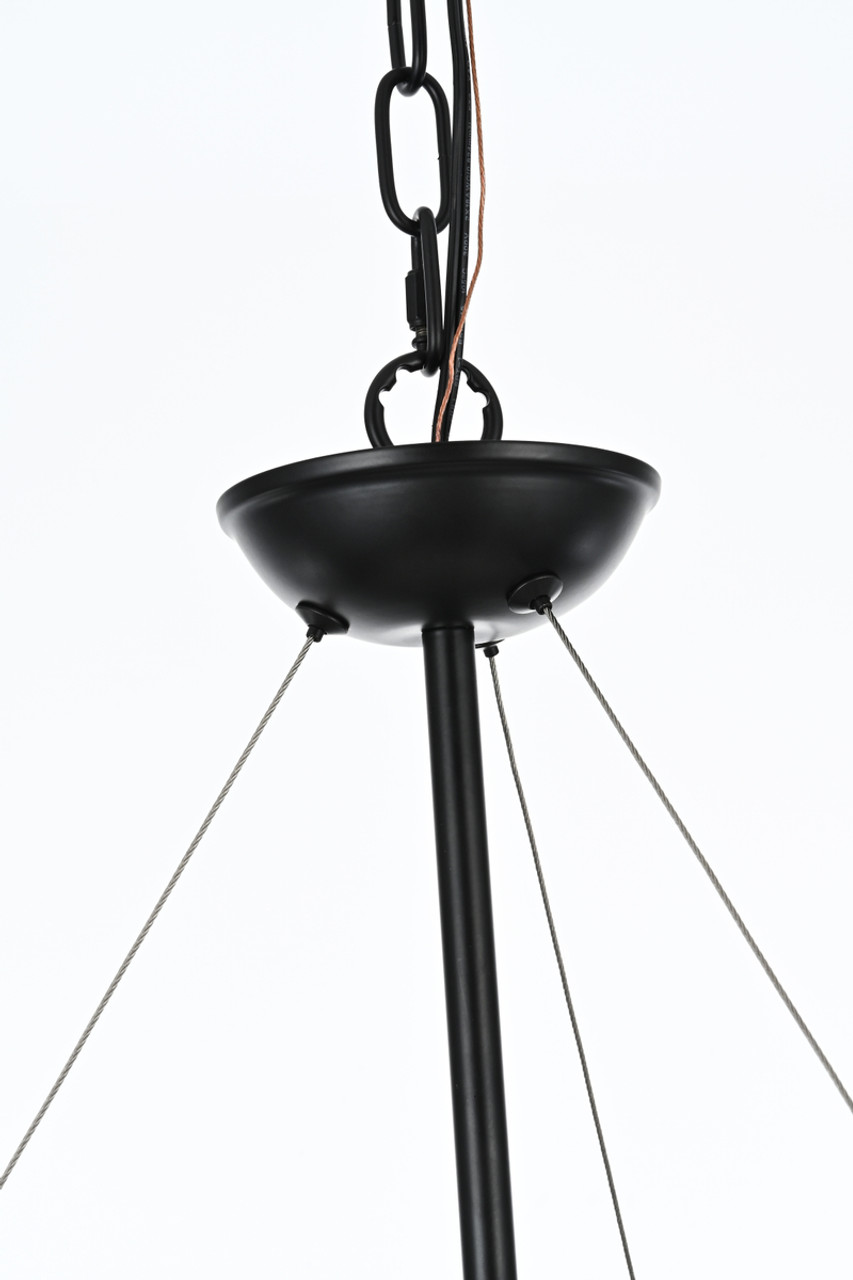 LIVING DISTRICT LD746D32BWD Thora 32 inch Pendant Light in Weathered Black