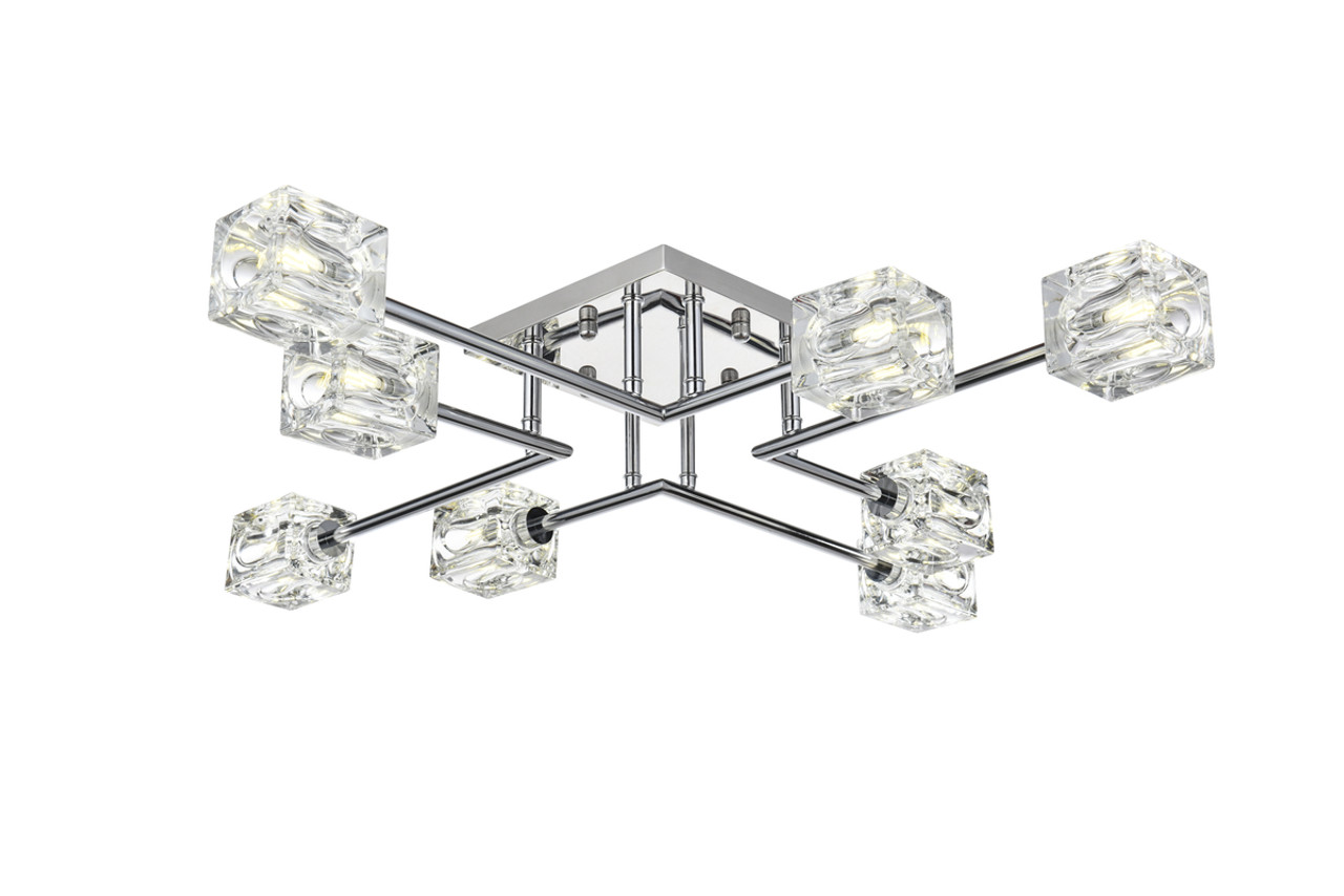 LIVING DISTRICT LD920F32C Lyra 32 inch Flush Mount in Chrome LIVING DISTRICT LD920F32C Lyra 32 inch Flush Mount in Chrome