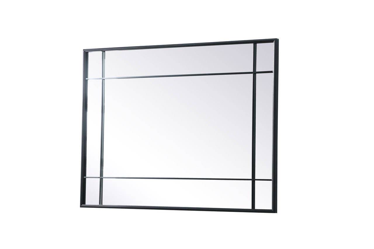ELEGANT DECOR MR3A3040BLK French Panel Wall Mirror 30x40 Inch In Black ELEGANT DECOR MR3A3040BLK French Panel Wall Mirror 30x40 Inch In Black