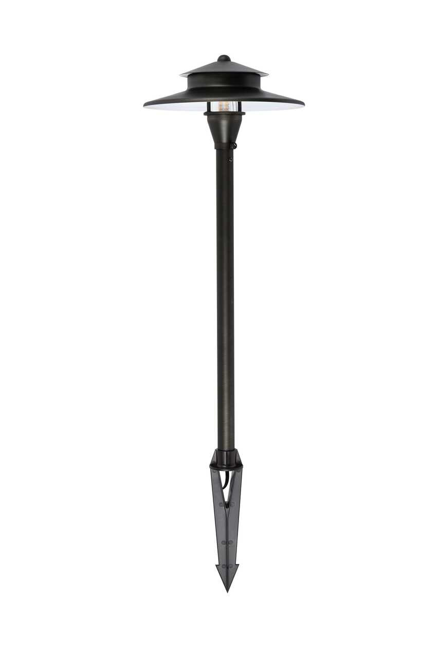 ELITCO LIGHTING P804-DB Outdoor 12V Cast Brass tier path light 9 inch Wide x 24 inch High in Dark Bronze