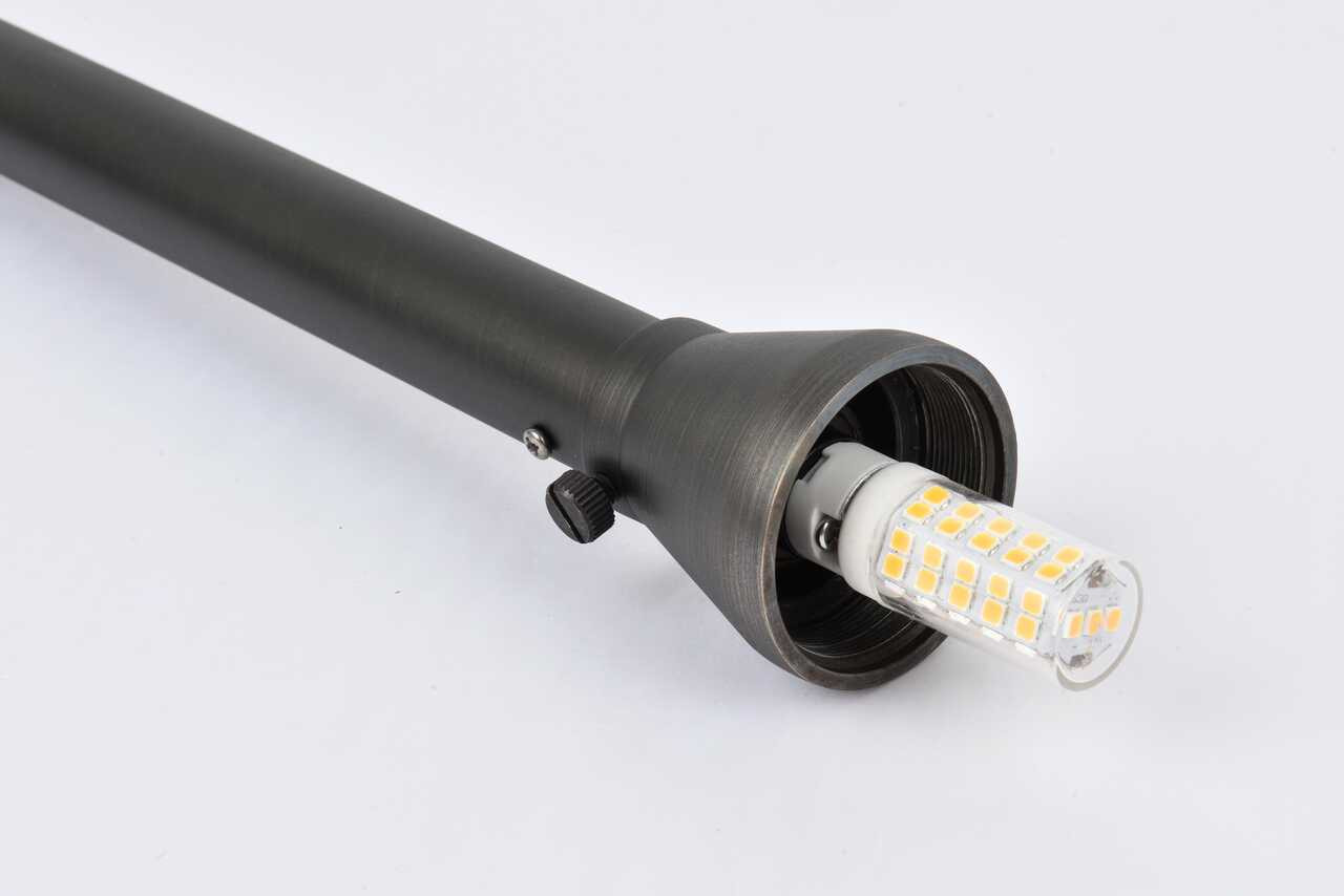 ELITCO LIGHTING P804-DB Outdoor 12V Cast Brass tier path light 9 inch Wide x 24 inch High in Dark Bronze