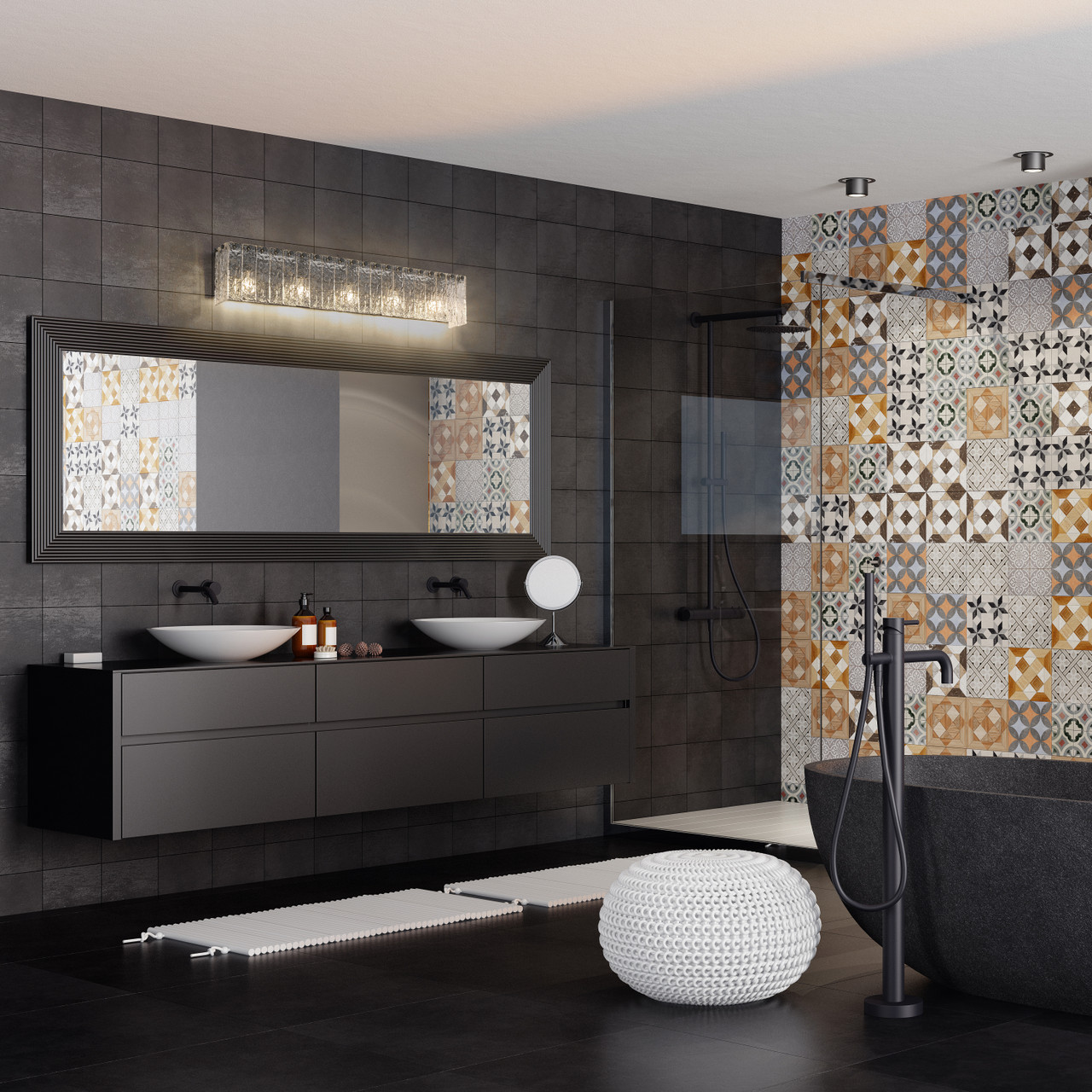 Z-LITE 1943-5V-MB 5 Light Vanity, Matte Black