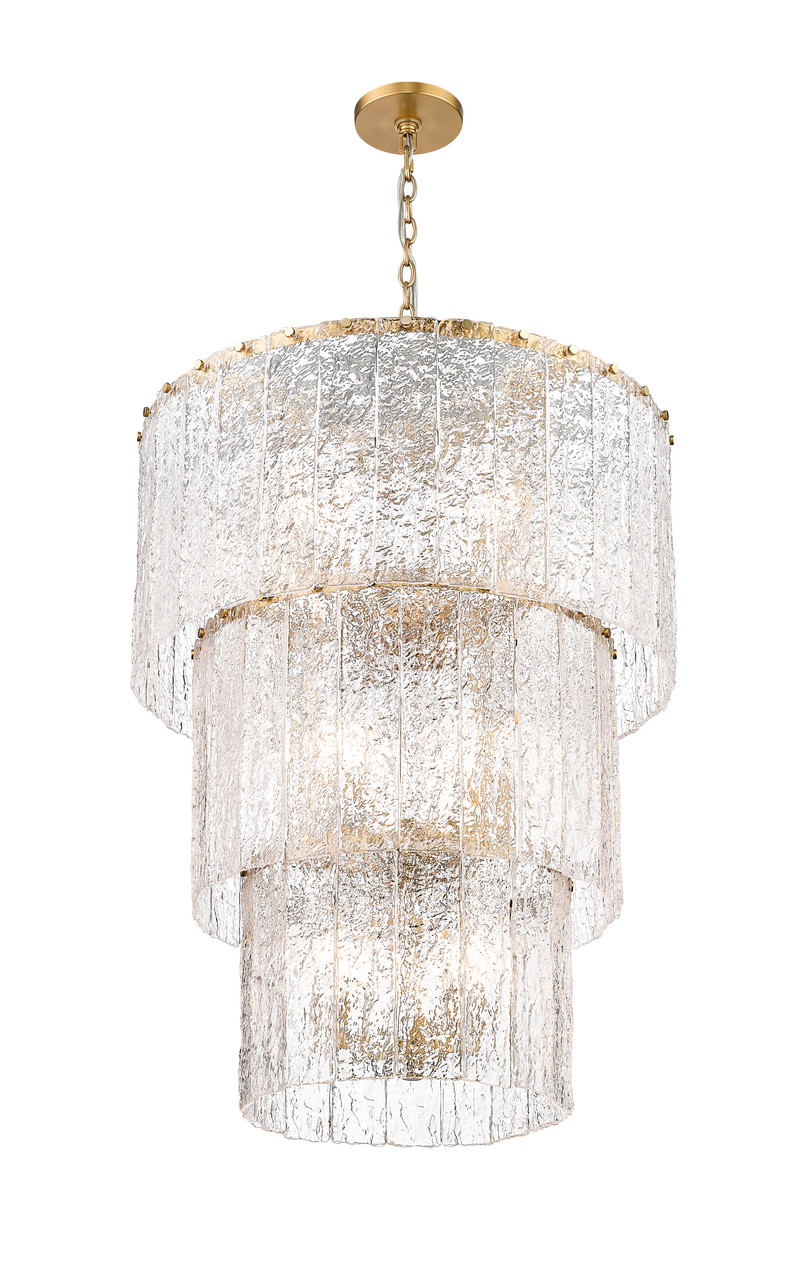Z-LITE 1943-36MGLD 12 Light Chandelier, Modern Gold