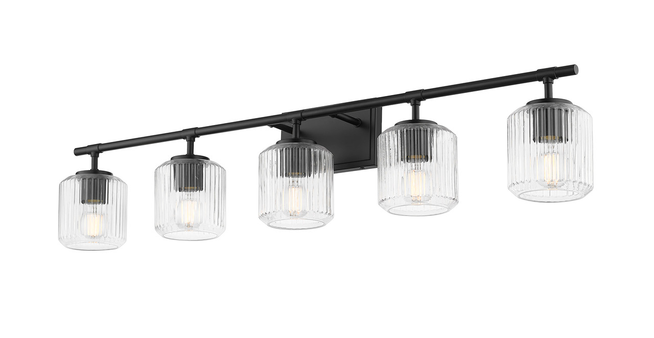 Z-LITE 7515-5V-MB 5 Light Vanity, Matte Black