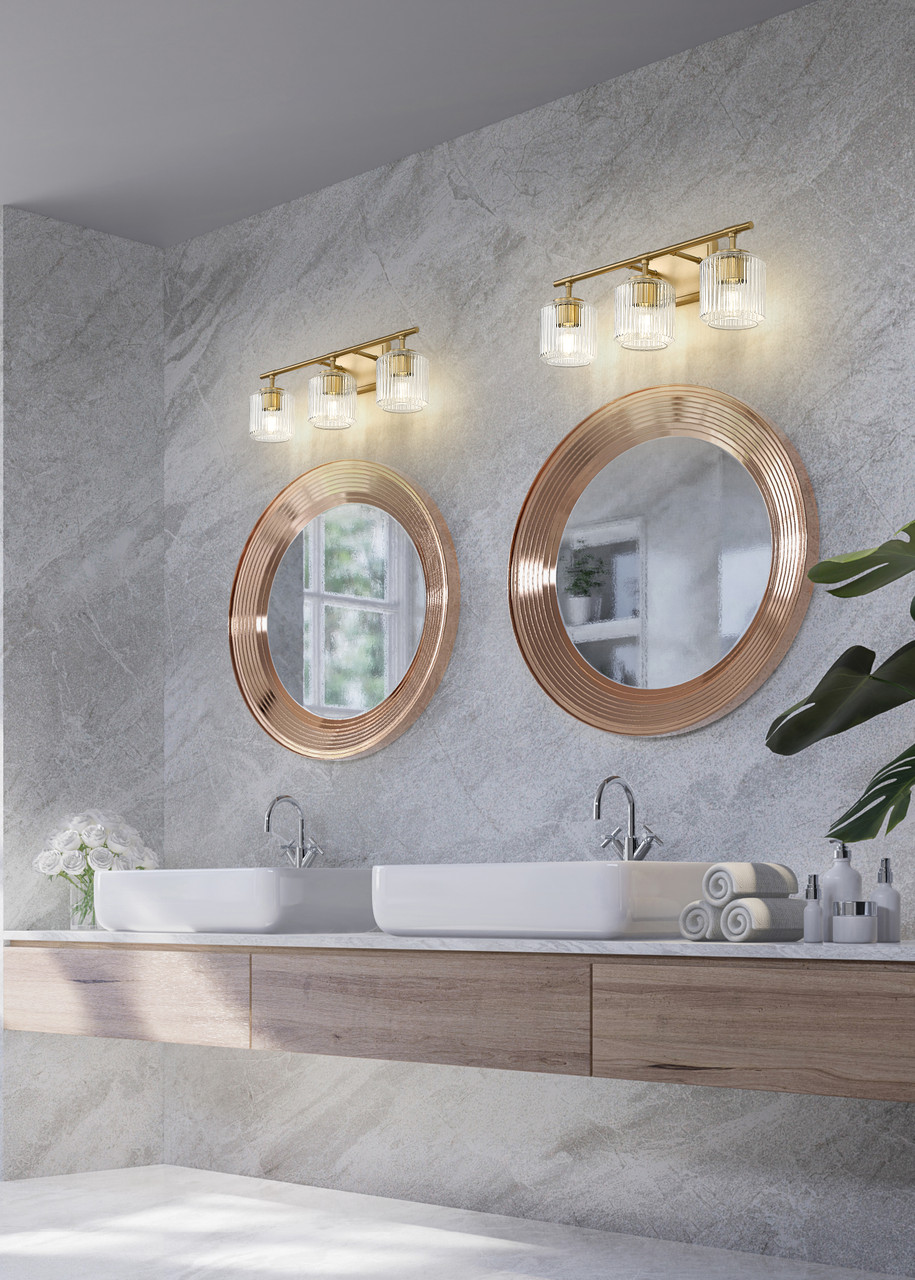 Z-LITE 7515-3V-MGLD 3 Light Vanity, Modern Gold