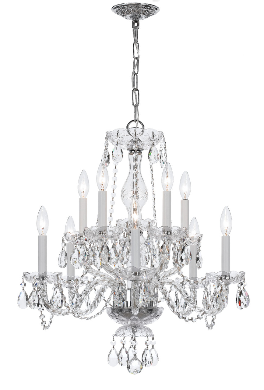 CRYSTORAMA 5080-CH-CL-I Traditional Crystal 10 Light Clear Italian Crystal Polished Chrome Chandelier CRYSTORAMA 5080-CH-CL-I Traditional Crystal 10 Light Clear Italian Crystal Polished Chrome Chandelier