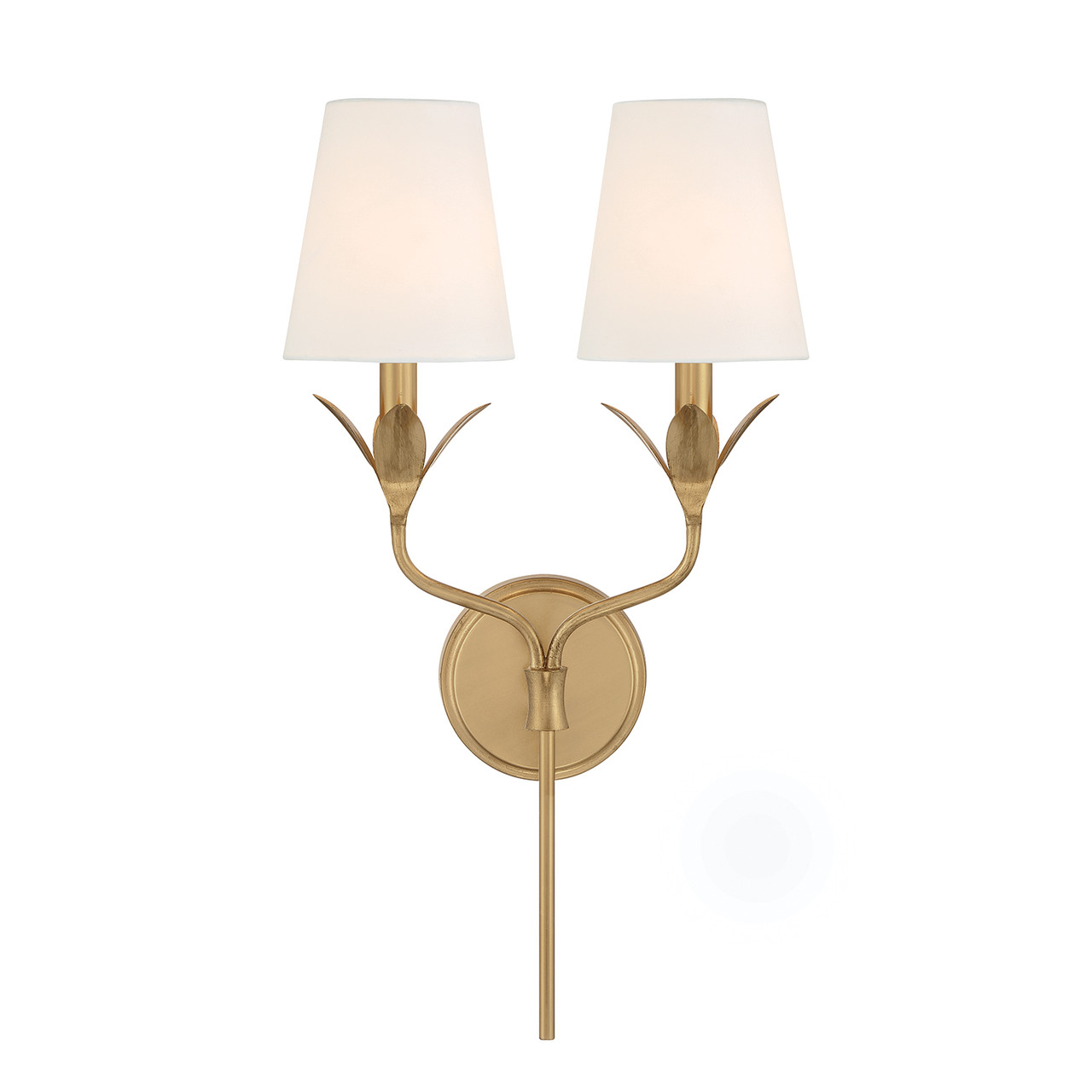 CRYSTORAMA 562-GA Broche 2 Light Antique Gold Sconce