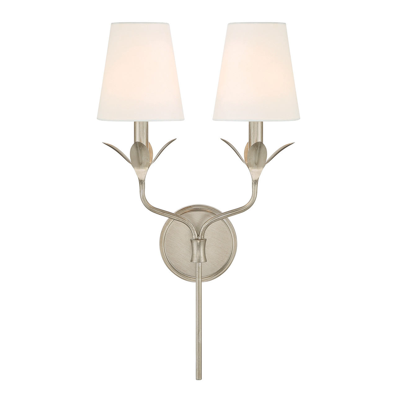 CRYSTORAMA 562-SA Broche 2 Light Antique Silver Sconce