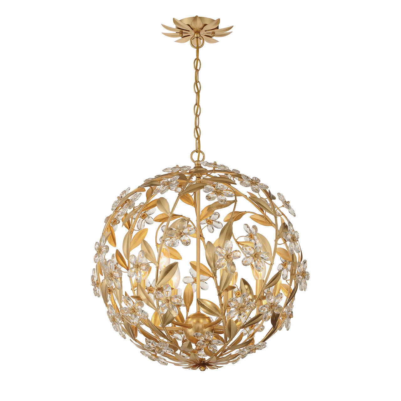CRYSTORAMA MSL-316-GA Marselle 6 Light Antique Gold Pendant