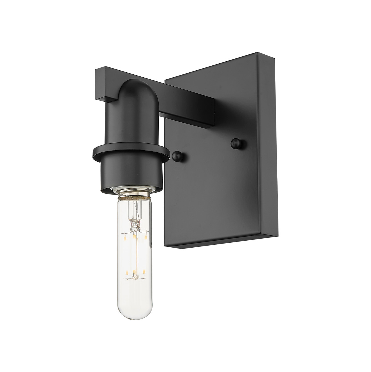 INNOVATIONS 716-1W-BK-NBD2-75-NAT Natural Ballston Dome 1-Light Sconce Matte Black